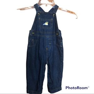 Dark Denim bulldozer overalls bib pants size 9 Months